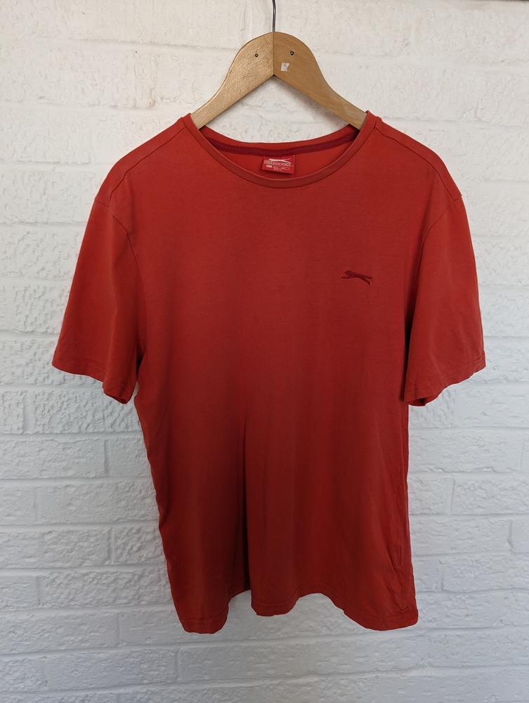 Slazenger Crew Neck T Shirt - Size L - Coral - Cotton - P2P 22" - Picture 5 of 7